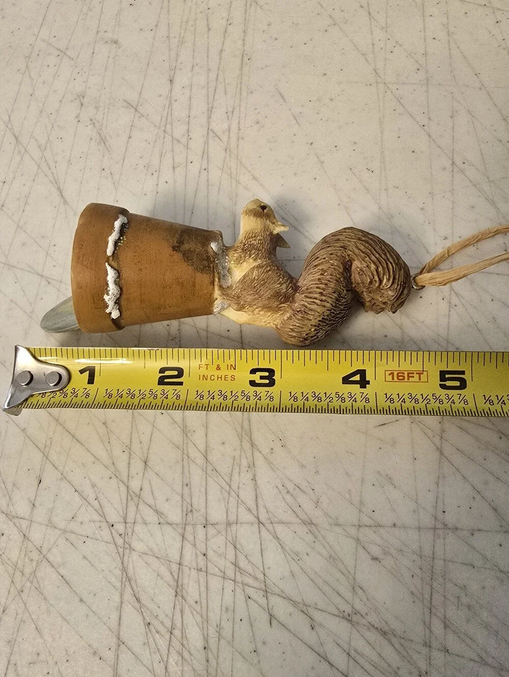 Marjolein Bastin Hallmark Squirrel On Flower Pot Bell Shovel Christmas Ornament